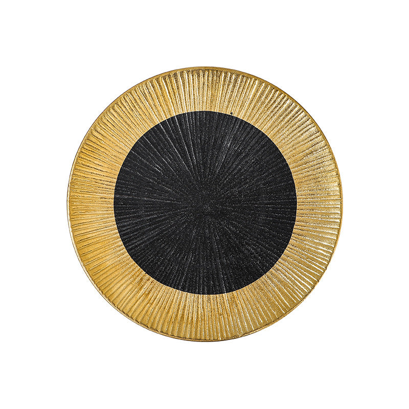 Gold-trimmed ceramic dinnerware: western steak plates, sushi rectangular dishes, hotel gold-edged buffet plates - wholesale