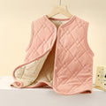 New winter quilted silk fleece vest set - thickened, wearable as outerwear or inner layer, perfect for school uniforms, warm and cozy for boys and girls