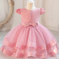 Wholesale children's formal dresses - airplane sleeve wedding gown princess dress for baby girls, first birthday dress, baby dress