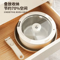 Complete set of household pots with lids, food supplement pots, milk pots, uncoated frying pans, non-stick pan sets, detachable handles, stacking pots