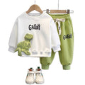 Boys' fall/winter outfit set  new baby tracksuit kids' autumn/winter fleece-lined sweatshirt two-piece set