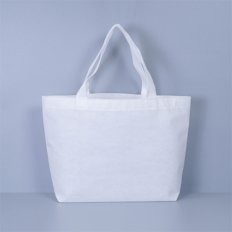 Spot Lixin cloth shopping bag foldable square bottom color printing coated non-woven handbag wholesale can add LOGO