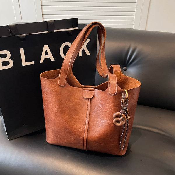 Premium tote bag large capacity casual tote women's bag autumn and winter new commuting lazy wind single shoulder armpit big bag