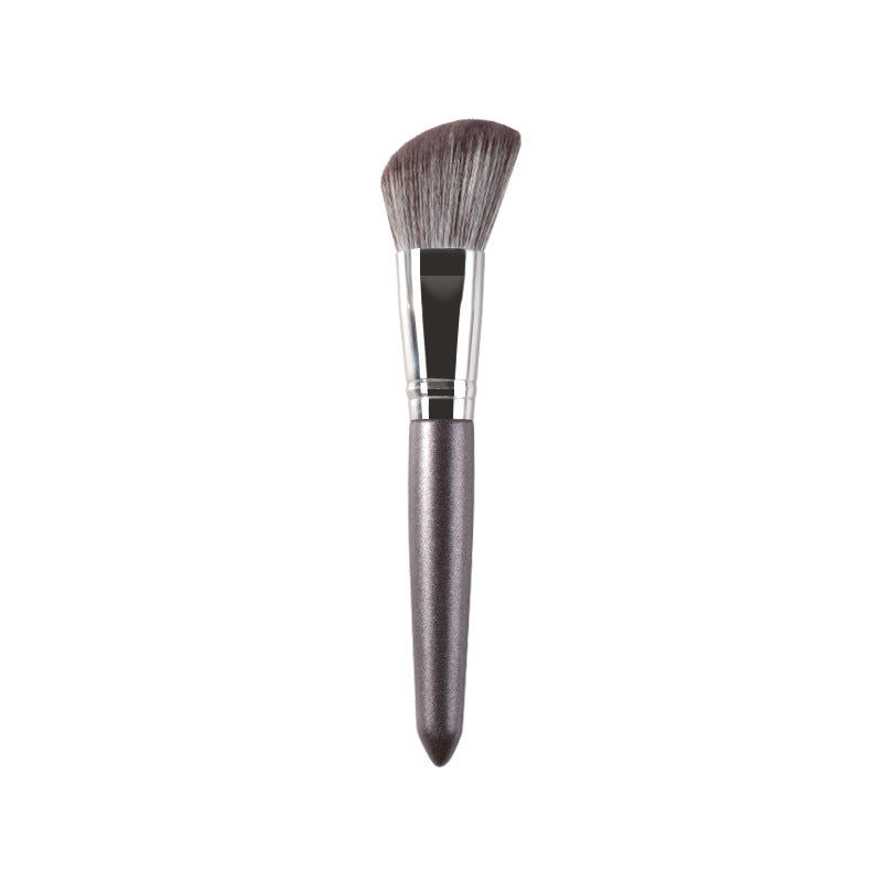 Beginner's wooden handle makeup brush set - complete beauty tool kit with blush, eyeshadow, foundation, and other brushes