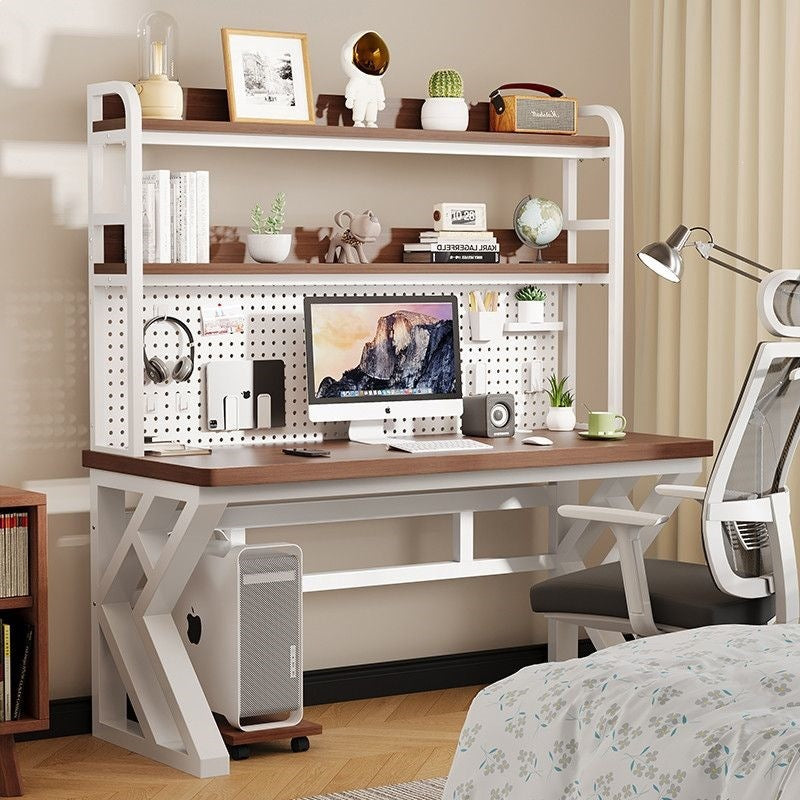 Computer desk home office desk bedroom student desk bookshelf all-in-one with pegboard simple storage study table