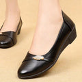 Soft leather soft bottom ladieswear shoes flatsabrasion resistantwaterproofbows work shoes wechat group purchase live broadcast one piece dropshipping