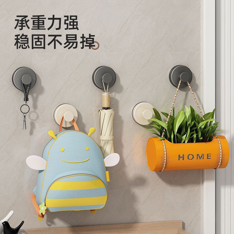 Suction cup door back hook for hanging clothes, adhesive hook, casual creative kitchen adhesive hook, punch-free hook, strong adhesive