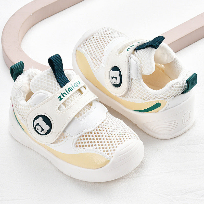 Baby sandals for boys, summer first walker shoes, 0-1-2 years old infant anti-slip soft sole mesh shoes for babies and toddlers, baby girl shoes
