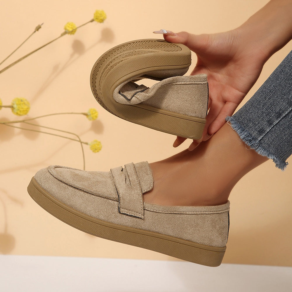 plus size spring autumnew arrival loafers women's round toe flats slip-on lazy exportfashionflats wholesale