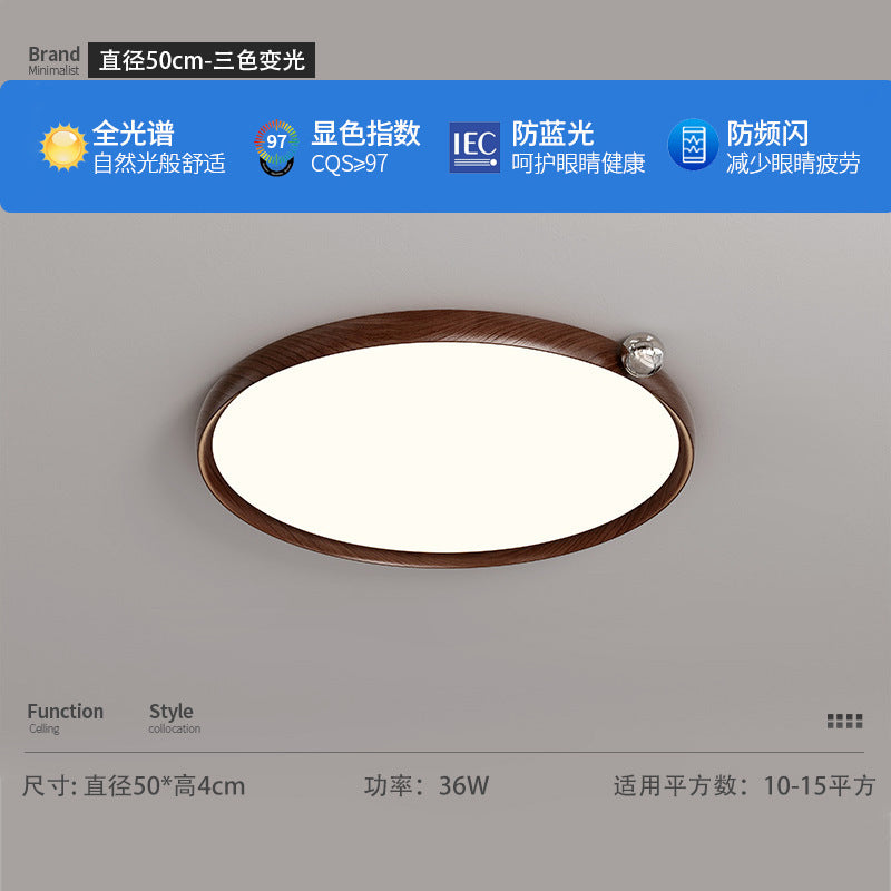 Wabi Sansi wind fruit lamp log wind bedroom ceiling lamp retro Japanese study eye protection children's room full spectrum lamp