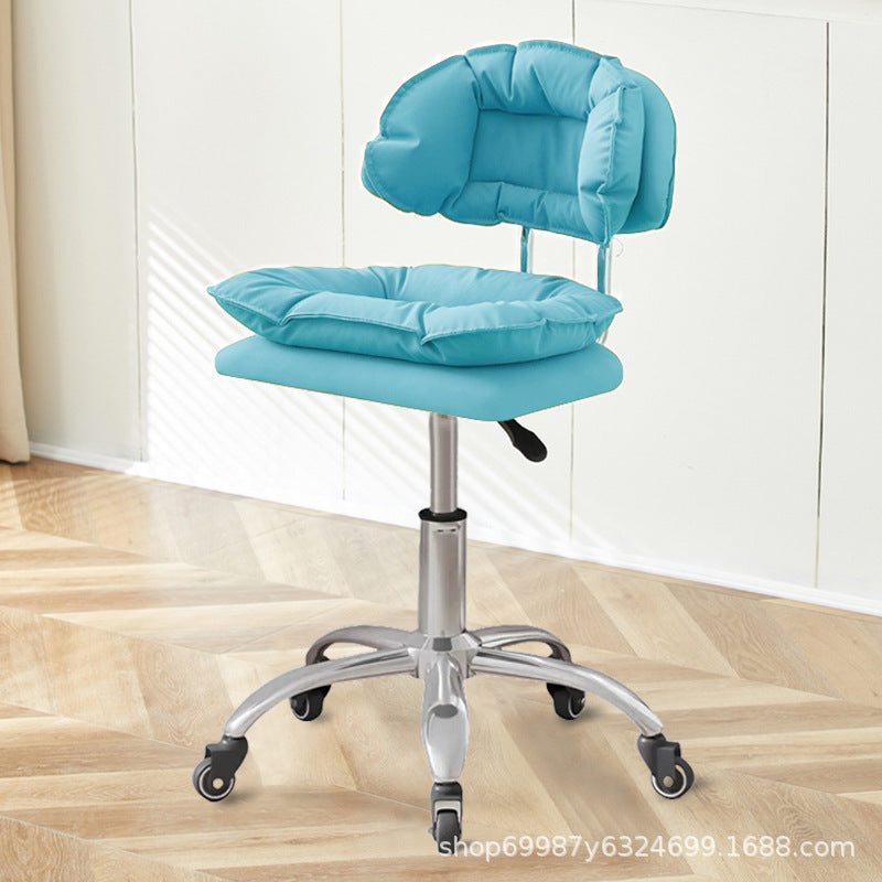 Beauty Chair Nail Art Eyelash Stool Barber Shop Backrest Lifting Chair Household Girls Bedroom Dressing Stool