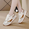 plus size women's shoes new arrival leather sneakers women's k-styleeasiest for matchflatscasual soft bottom running dad shoes