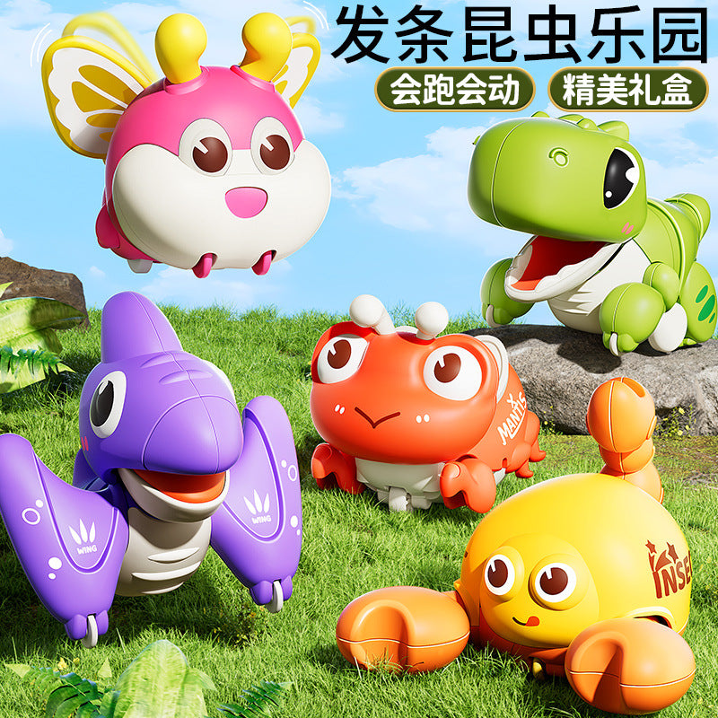 Baby crawling wind-up toy worm - educational toy for kids, wind-up mechanism, suitable for babies 1-2 years old, moving and running small animal toy (3)