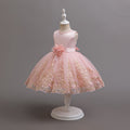 European and american style new girls' formal dress - beaded embroidered mesh tutu skirt - girls' dress - children's performance dress