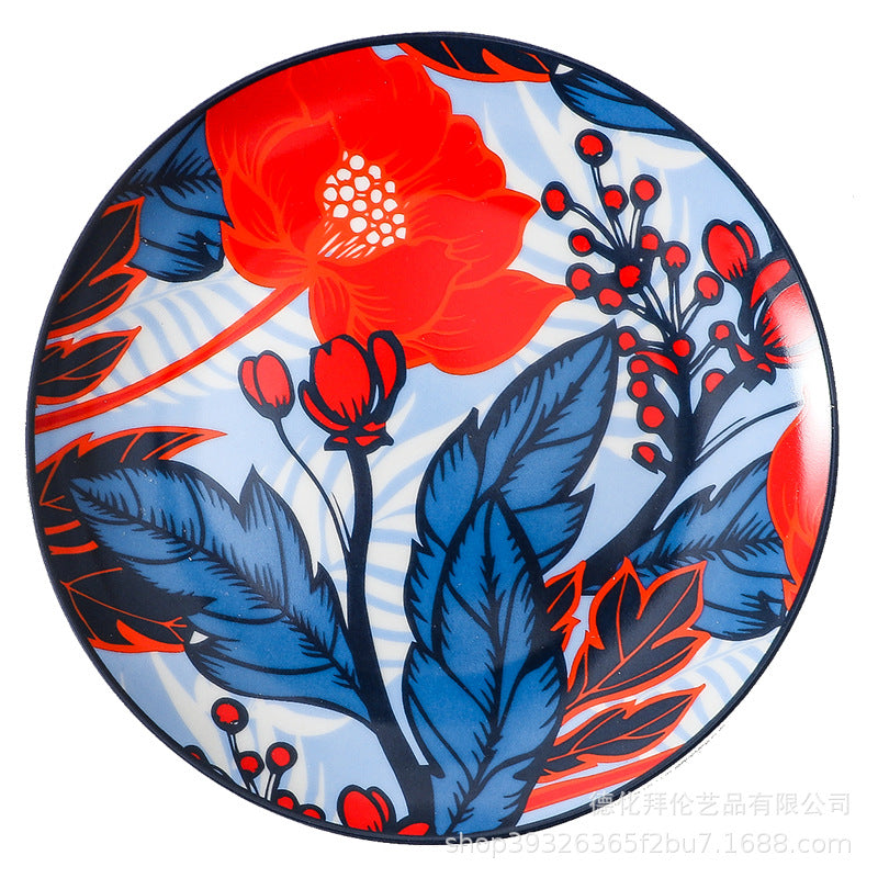 Nordic art ceramic dessert plate - three-tiered skewer plate for fruit and pastries - wholesale feature plates for hotels and restaurants