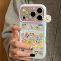 Suitable for iphone 18 pro max rainbow cartoon cute animal large view window phone case apple 17 polka dot protective cover 16