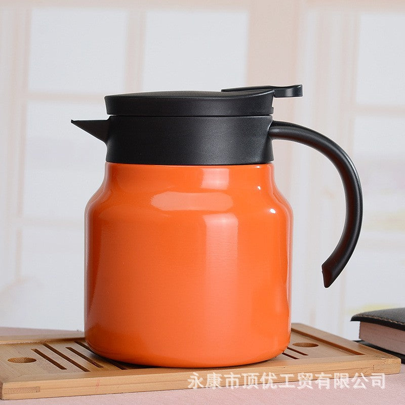 316 high-looking stewing teapot wholesale double-layer vacuum coffee pot extra-long heat preservation white tea stewing pot with engraved logo