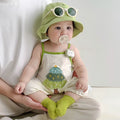 Summer cute super cute infant baby clothes baby suspenders one-piece cartoon rompers hundred days outwear summer