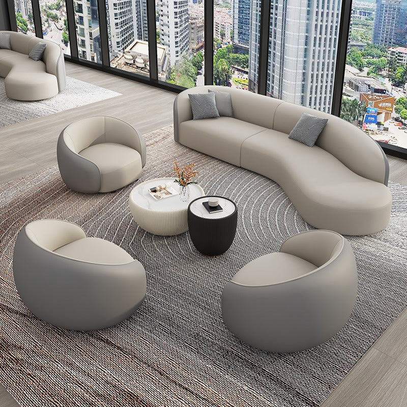Reception sales office to discuss fabric sofa combination beauty salon hotel lobby office business curved rest area