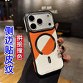 New color block leather texture magnetic iphone 17 case, apple 16 pro max shockproof protective cover - wholesale