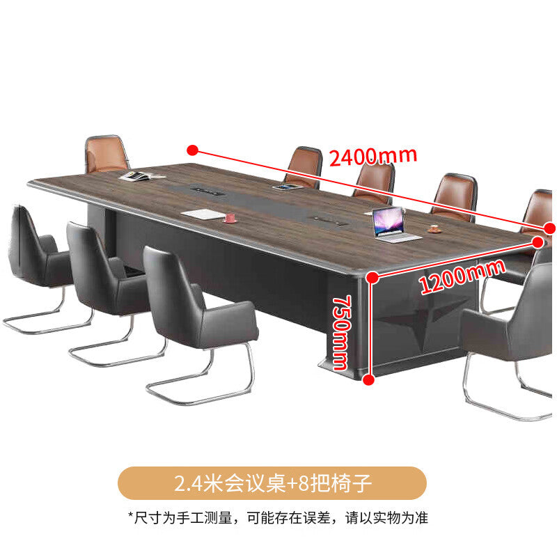 Saint li painted conference table and chair set - rectangular table for negotiation, reception, and modern conference room use