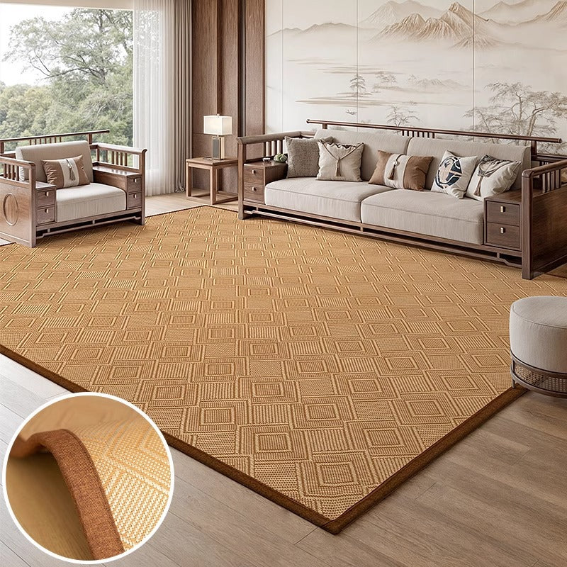 Thickened rattan mat, living room carpet, bamboo woven japanese style tatami mat, summer mat floor mat