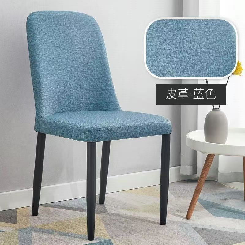 Hotel & home light luxury dining chair - minimalist modern backrest stool, office chair, restaurant leisure chair, dining table chair - metal & other materials