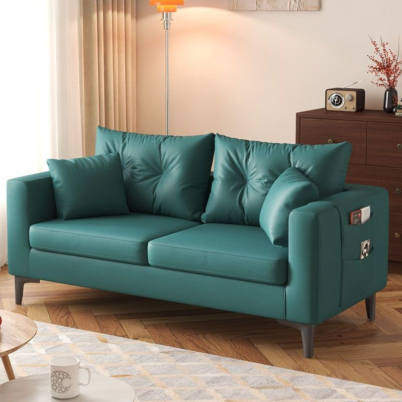 Cat scratch leather sofa sofa small apartment cat claw leather rental apartment clothing store double slot two people three people lazy