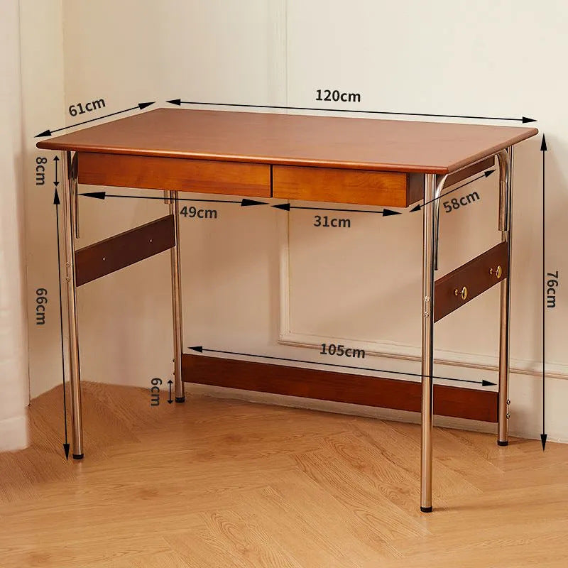 Same-day delivery study solid wood writing desk for home desktop computer desk with drawer computer desk medieval style desk