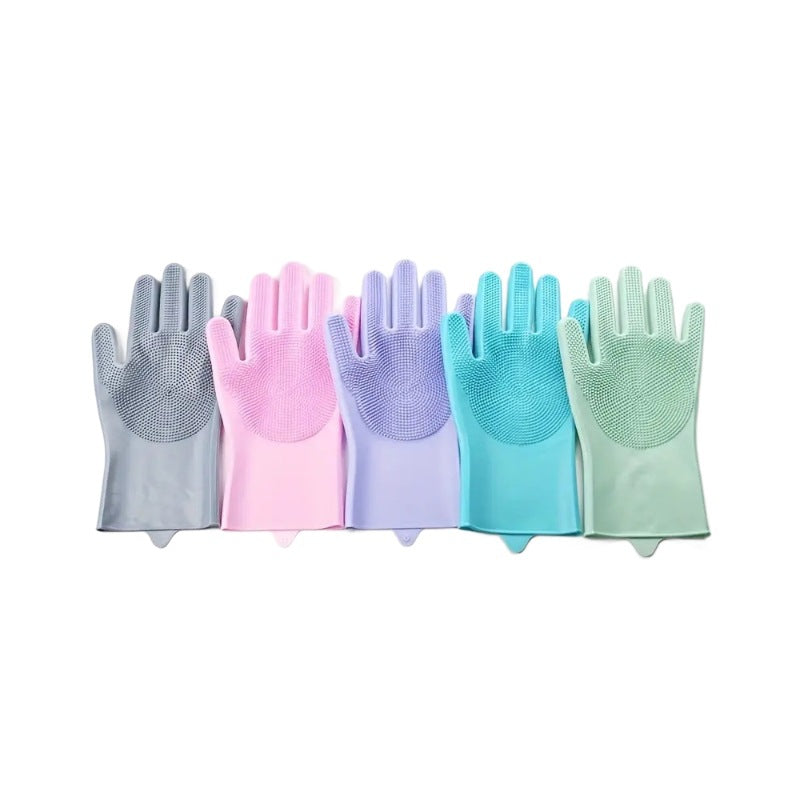Pet bathing gloves dog bathing handy gadget bathing brush teddy plastic bathing gloves anti-scratch silicone gloves