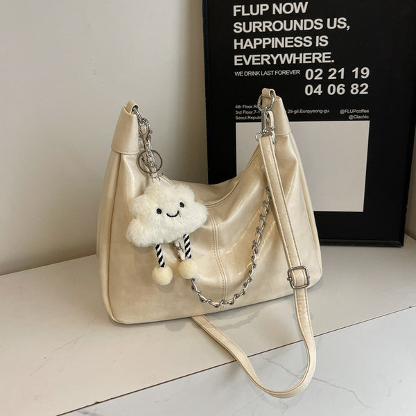 Trendy fashion tote bag women's Korean version of the new simple and versatile shoulder bag 2025 winter niche design messenger bag