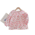 new arrival: 100% cotton girls' blouse - spring/autumn long sleeve, peter pan collar, sweet & korean style baby shirt