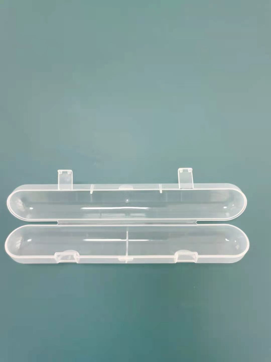 Factory direct sales baby spoon storage box, silicone spoon high-transparency PP plastic box, single spoon packaging box.