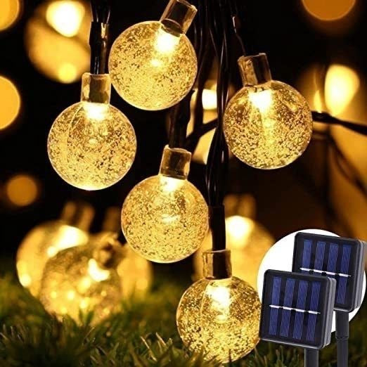 Bubble ball solar light string flashing light string light outdoor camping waterproof garden decorative light LED ambient light super bright