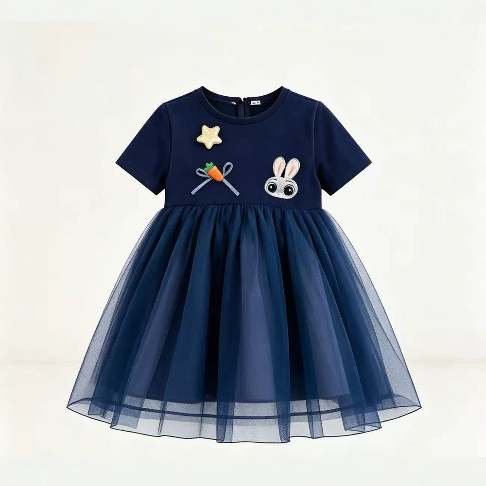 Amazon bestseller: girls' cartoon dress - summer short sleeve princess dress - children's tulle dress