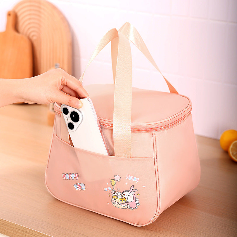 Beilian cute packing lunch box bag waterproof student bringing meal bento bag wholesale cartoon picnic camping thermal insulation bag