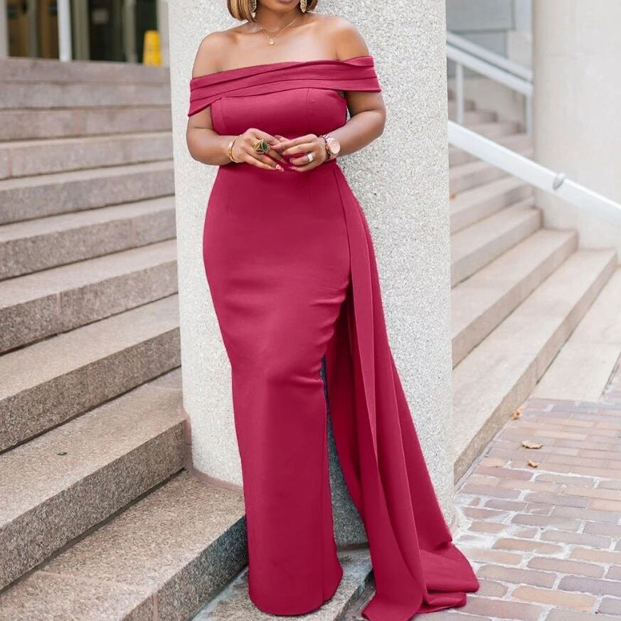 C8433  new arrival: sexy off-the-shoulder evening gown/maxi dress for  &  - export quality, european & american style