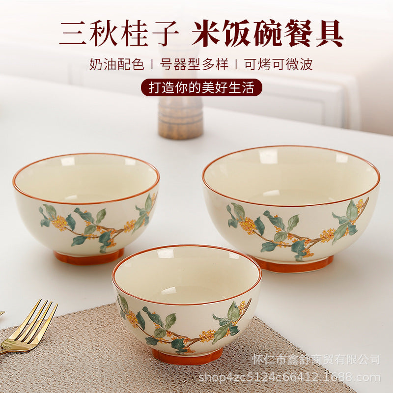 New arrivalfor homeceramic bowl very good-looking rice bowl underglaze color 4.5 inch rice bowl soup bowl sensory tableware noodle bowl