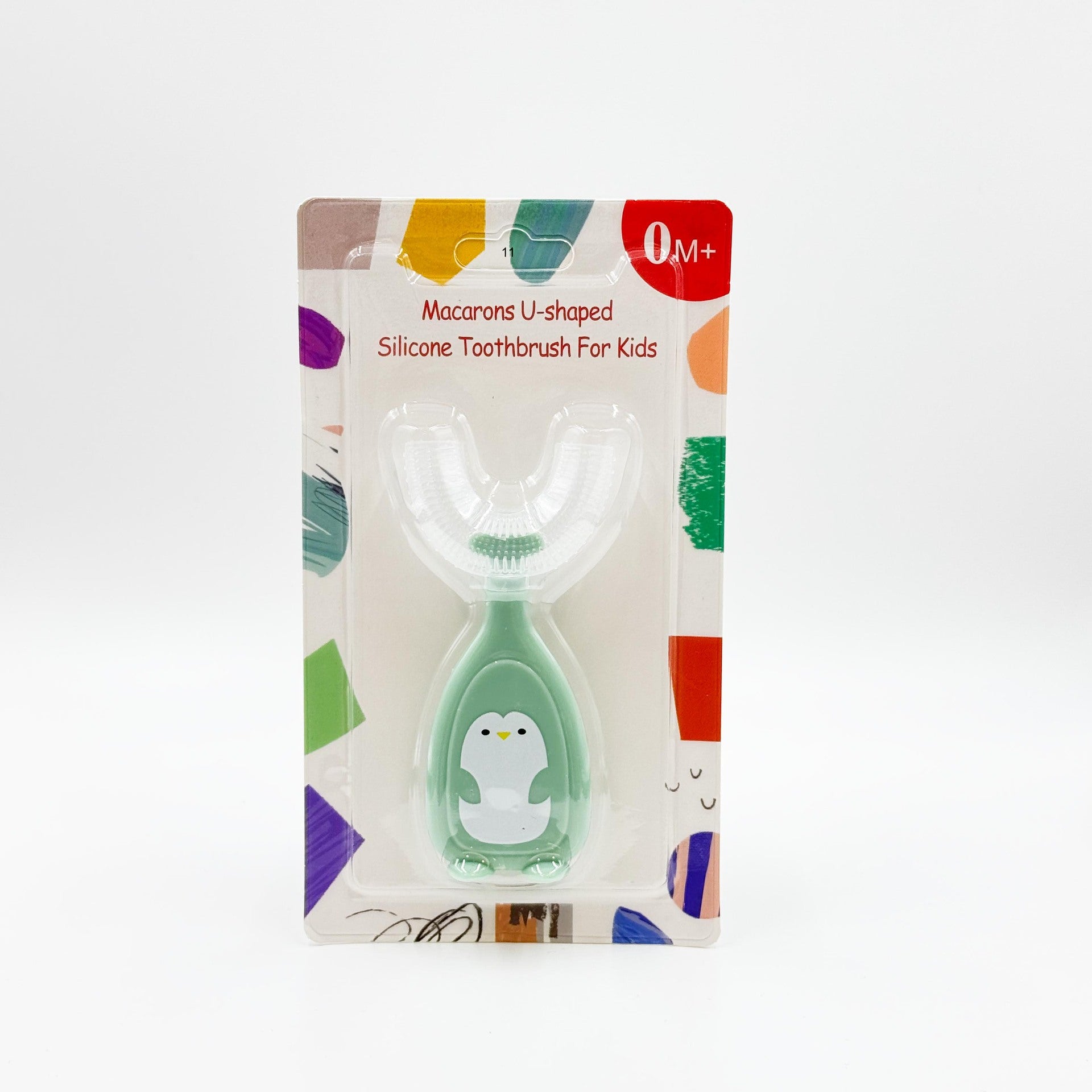 English card new manual children's U-shaped toothbrush silicone toothbrush baby mouth type oral cleaning manual U-shaped