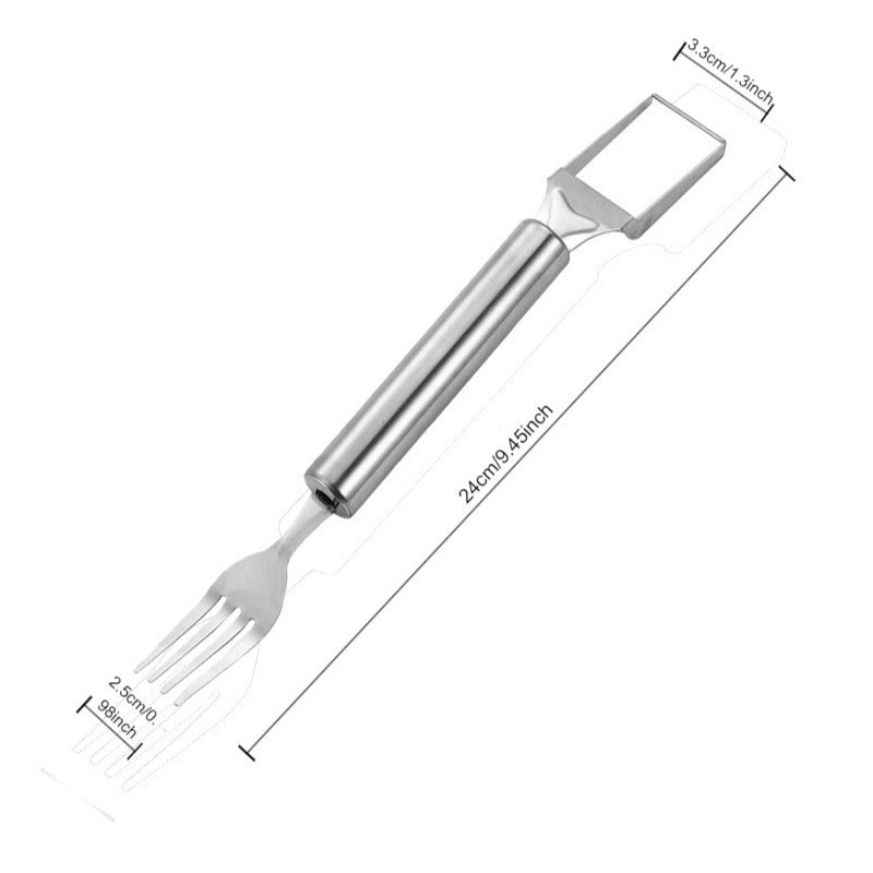 New multifunctional stainless steel double-head watermelon slicer - commercial grade fruit pulp divider - specialized watermelon dicing knife