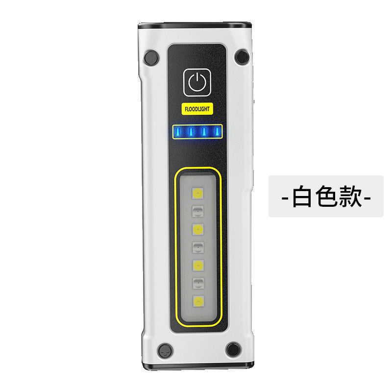 Cross-border new mini double-lamp flashlight Magnetic Type-C charging at the tail with side light Multifunctional flashlight