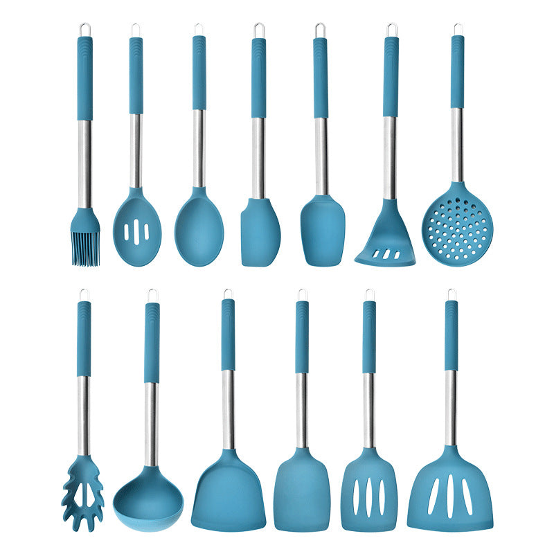 Food grade silicone spatula set High temperature resistant non-stick pan Special spatula Silicone kitchen utensils Spoon Leaky spatula Colander