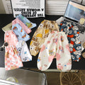 Summer kids cotton silk anti-mosquito pants baby casual nine-point pants boys cotton silk pants girl thin bloomers