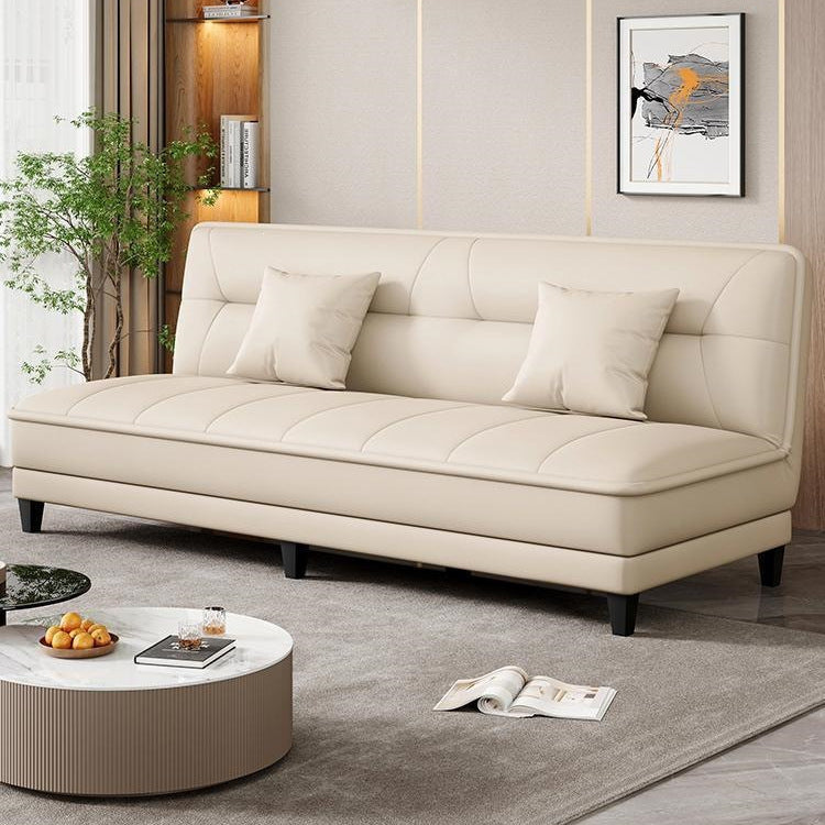 Foldable dual-purpose sofa bed, multi-functional small apartment living room straight-row sofa, rental house economical casual no-wash sofa