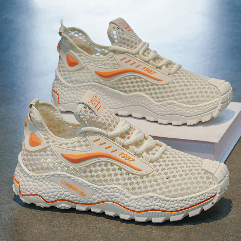 Men's mesh sneakers - new summer collection: breathable, lightweight, and stylish casual shoes with perforated design. perfect for everyday wear and activewear