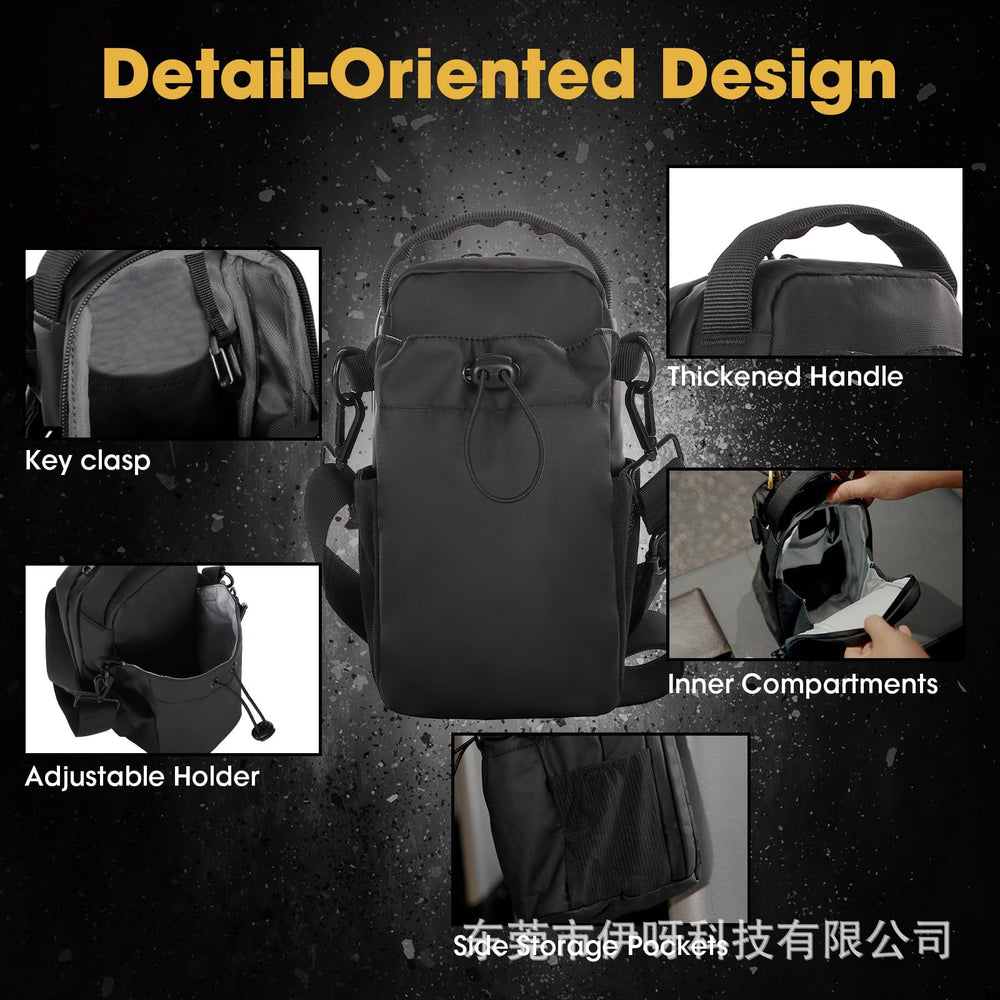 bestseller: magnetic water bottle bag with 5 strong magnets, crossbody gym bag for water bottle, phone, and keys