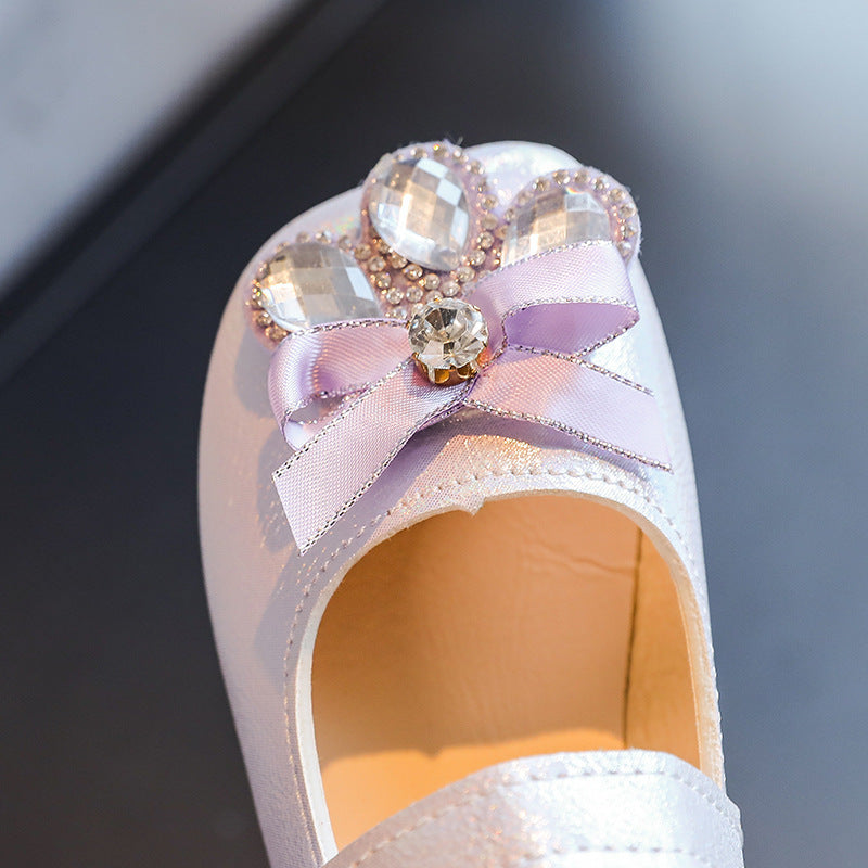 Girls' leather shoes - spring  new collection: princess shoes for baby girls, soft-soled children's shoes, spring/autumn single shoes, pink