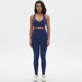 New arrival cross-border seamless pure color tight sexy cross-shaped yoga suit running fitness two-piece set