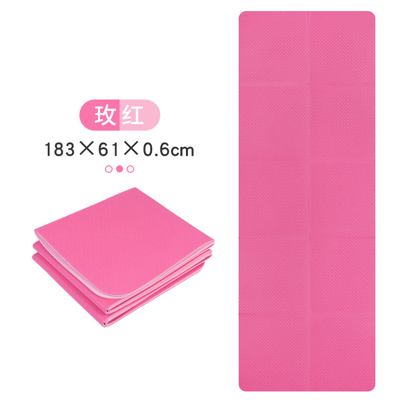 Foldable yoga mat tpe portable student nap mat eco-friendly odorless non-slip sports cross-border yoga mat