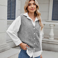Fashion cross-border foreign trade women's clothing new arrival  independent station casual row button knittingsweater vest vest trendy